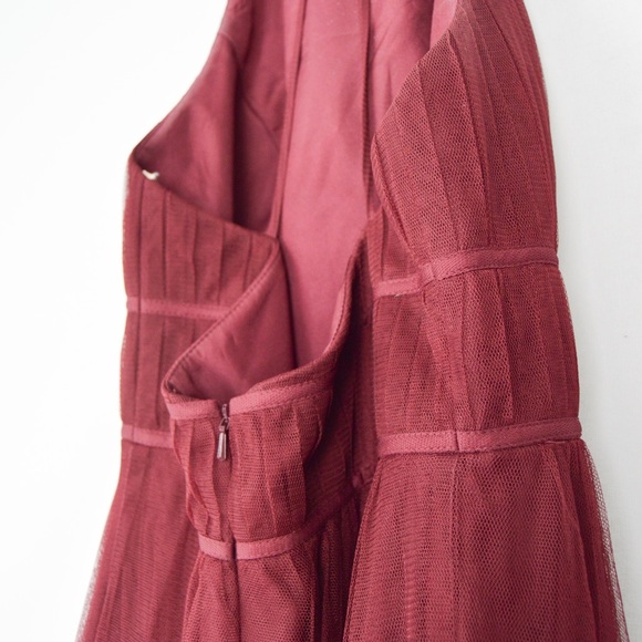 Jenny Yoo Helena Burgundy Size 6 Formal Dress - Picture 12 of 12